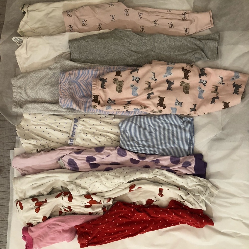 Lot of toddler girl pajamas
